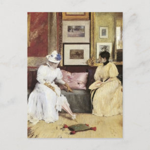 William Merritt Chase A Freindly Call Postkarte
