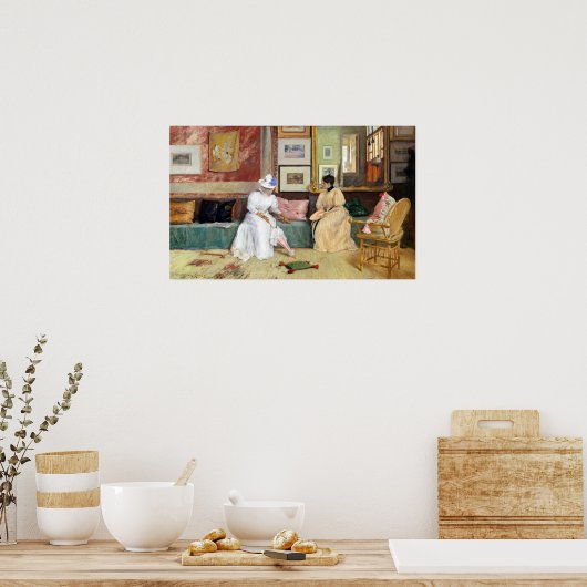 William Merritt Chase A Friendly Call Poster (Küche)