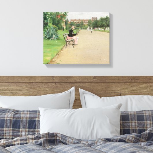 William Merritt Chase - Ein Stadtpark Leinwanddruck (Insitu (Schlafzimmer))