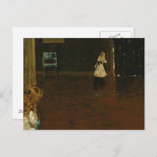 William Merritt Chase - Hide and Seek Postkarte (Vorne/Hinten)