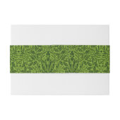William Mirrors Acorns & oak Blätter Pattern Green Einladungsbanderole (Rückseitenbeispiel)