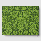 William Mirrors Acorns & oak Blätter Pattern Green Gästebuch (Rückseite)