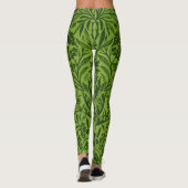William Mirrors Acorns & oak Blätter Pattern Green Leggings (Rückseite)