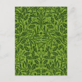 William Mirrors Acorns & oak Blätter Pattern Green Postkarte (Vorderseite)