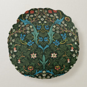 William Morris' (1834-1896) Tulpenmuster. Rundes Kissen