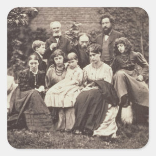 William Morris-(1834-96) Sir Edward Burne-Jones (1 Quadratischer Aufkleber