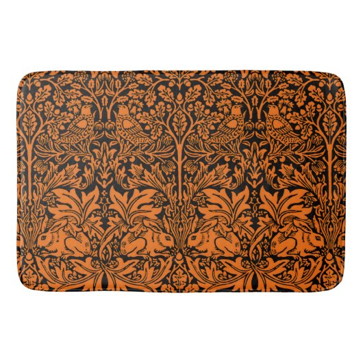 William Morris 1881 Vögel, Kaninchen-Muster Badematte (Vorderseite)
