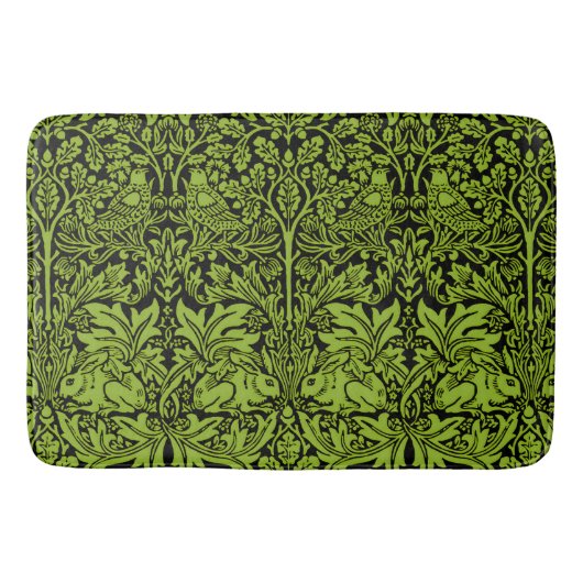 William Morris 1881 Vögel, Kaninchen-Muster Badematte (Vorderseite)