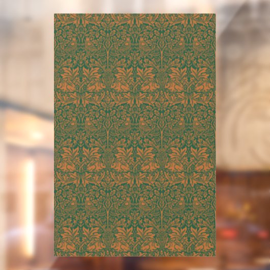 William Morris 1881 Vögel, Kaninchen-Muster Fensteraufkleber (Blatt 2)