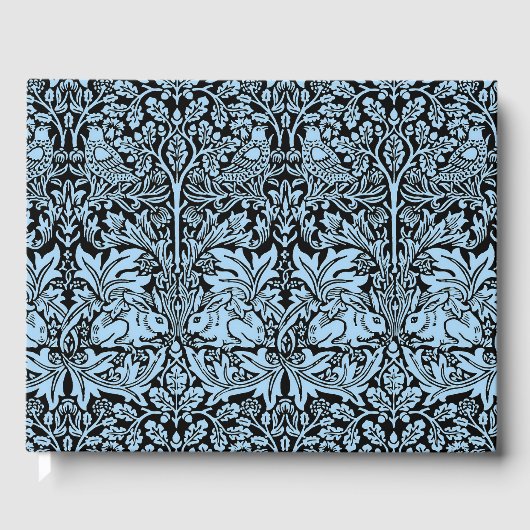 William Morris 1881 Vögel, Kaninchen-Muster Gästebuch (Vorderseite)