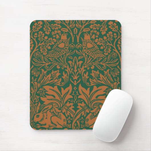 William Morris 1881 Vögel, Kaninchen-Muster Mousepad (Mit Mouse)