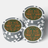 William Morris 1881 Vögel, Kaninchen-Muster Pokerchips (Stapel)
