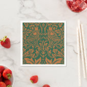 William Morris 1881 Vögel, Kaninchen-Muster Serviette (Beispiel)