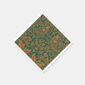 William Morris 1881 Vögel, Kaninchen-Muster Serviette (Ecke)