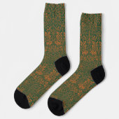 William Morris 1881 Vögel, Kaninchen-Muster Socken (Linkes Detail)