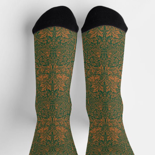 William Morris 1881 Vögel, Kaninchen-Muster Socken (Oben)