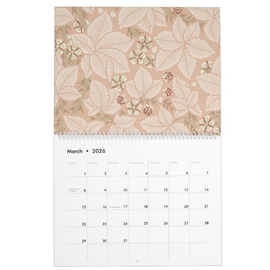 William Morris 2022 Kalender (Mär 2026)