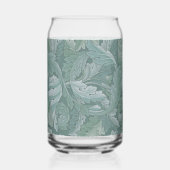William Morris Acanthus Blatt Teal Blau Muster Dosenglas (Rückseite)