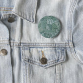 William Morris Acanthus-Blatt Tealblau-Muster Button (Beispiel)