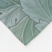 William Morris Acanthus-Blatt Tealblau-Muster Fleecedecke (Ecke)