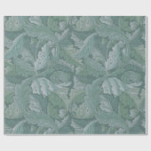 William Morris Acanthus-Blatt Tealblau-Muster Geschenkpapier (Flach)
