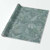 William Morris Acanthus-Blatt Tealblau-Muster Geschenkpapier (Ungerollt)