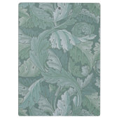 William Morris Acanthus-Blatt Tealblau-Muster Klemmbrett (Rückseite)