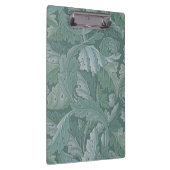 William Morris Acanthus-Blatt Tealblau-Muster Klemmbrett (Rechts)