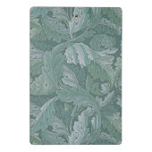William Morris Acanthus-Blatt Tealblau-Muster Mini Klemmbrett (Rückseite)