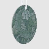 William Morris Acanthus-Blatt Tealblau-Muster Ornament (Vorderseite)