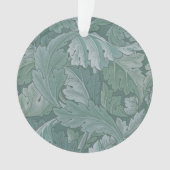 William Morris Acanthus-Blatt Tealblau-Muster Ornament (Vorderseite)