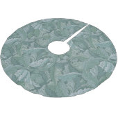 William Morris Acanthus-Blatt Tealblau-Muster Polyester Weihnachtsbaumdecke (Schrägansicht)