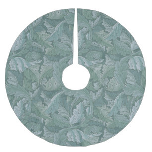 William Morris Acanthus-Blatt Tealblau-Muster Polyester Weihnachtsbaumdecke
