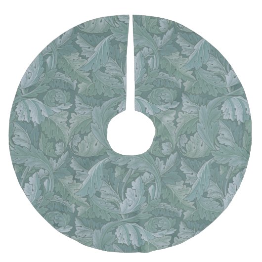 William Morris Acanthus-Blatt Tealblau-Muster Polyester Weihnachtsbaumdecke (Vorderseite)