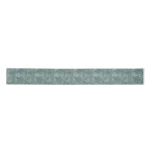 William Morris Acanthus-Blatt Tealblau-Muster Satinband (Vorderseite)