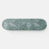 William Morris Acanthus-Blatt Tealblau-Muster Skateboard (Horizontal)