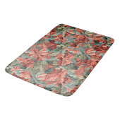 William Morris Acanthus Botanical Red Green Badematte (Schrägansicht)