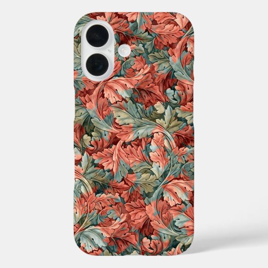William Morris Acanthus Botanical Red Green Case-Mate iPhone Hülle (Rückseite)