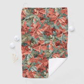 William Morris Acanthus Botanical Red Green Golfhandtuch (Insitu)