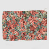 William Morris Acanthus Botanical Red Green Golfhandtuch (Horizontal)