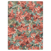 William Morris Acanthus Botanical Red Green Klemmbrett (Rückseite)