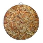 William Morris Acanthus Brown Autumn Leaves Dartscheibe (vorne)