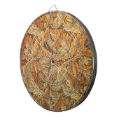 William Morris Acanthus Brown Autumn Leaves Dartscheibe (Vorderseite rechts)