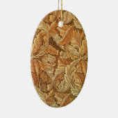 William Morris Acanthus Brown Autumn Leaves Keramik Ornament (Rechts)