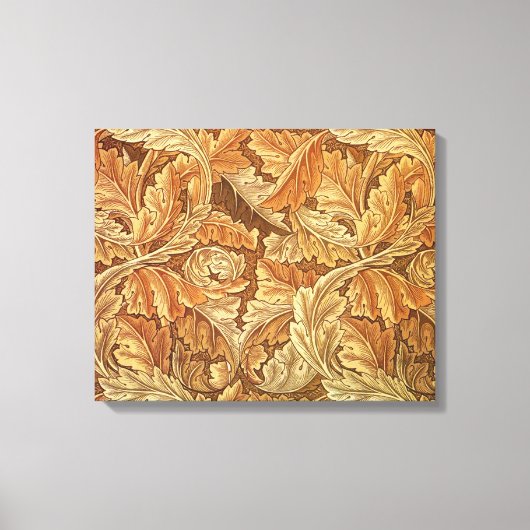 William Morris Acanthus Brown Autumn Leaves Leinwanddruck (Vorderseite)
