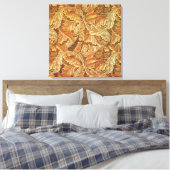 William Morris Acanthus Brown Autumn Leaves Leinwanddruck (Insitu (Schlafzimmer))