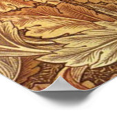 William Morris Acanthus Brown Autumn Leaves Poster (Ecke)