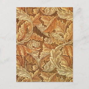 William Morris Acanthus Brown Autumn Leaves Postkarte