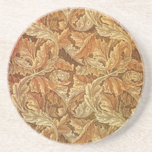 William Morris Acanthus Brown Autumn Leaves Untersetzer