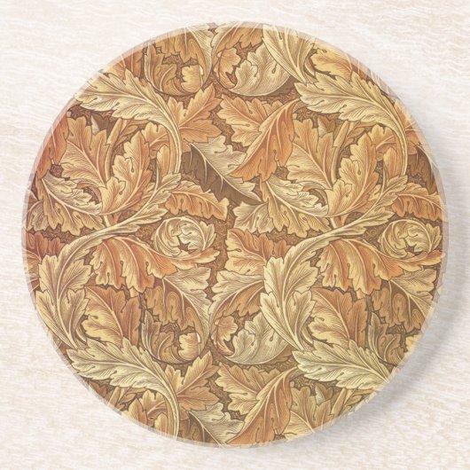 William Morris Acanthus Brown Autumn Leaves Untersetzer (Vorne)
